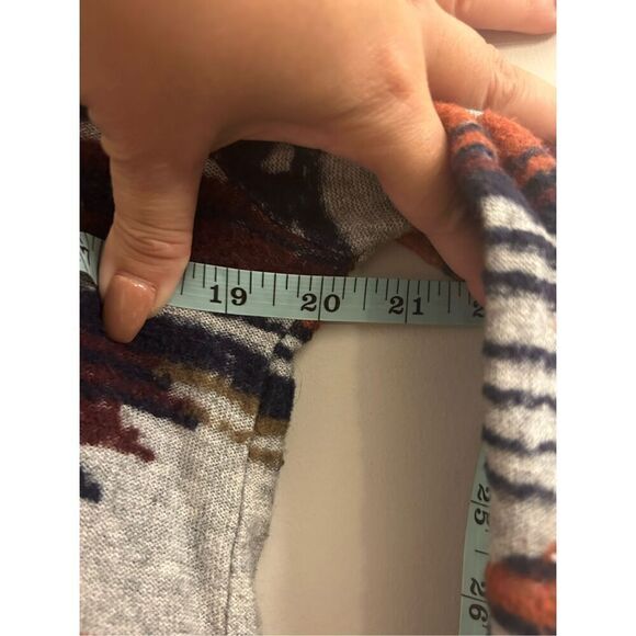 Lucky Brand Aztec South Western mixed yarn cardigan M - Picture 7 of 8